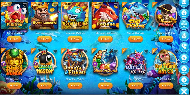 Cung cấp đa dạng tựa game bắn cá để bet thủ lựa chọn 